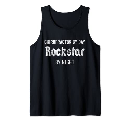Divertido Quiropráctico Músico Rockstar Day Job Camiseta sin Mangas