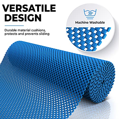 DIY Doctor 2X Rollos de Revestimiento Antideslizante - 11.600 cm2 en Total – Base Antideslizante de Cali-Dad Superior Extra Gruesa 400 g/m2 – Antes Marca Medipaq – Azul