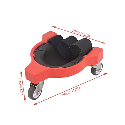 DIYARTS Rodilleras de Polea Multifunción, Rodilleras de Rueda con Espuma Integrada para Entrenamiento, Trabajos de Construcción (Red)
