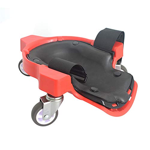 DIYARTS Rodilleras de Polea Multifunción, Rodilleras de Rueda con Espuma Integrada para Entrenamiento, Trabajos de Construcción (Red)
