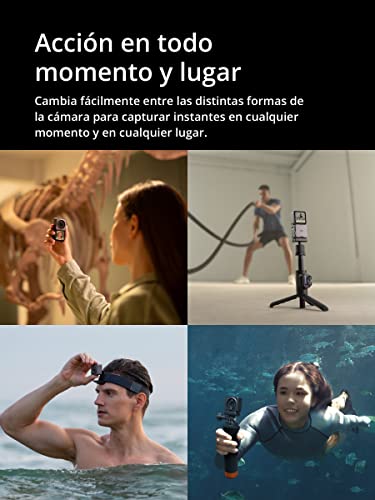 DJI Action 2 Power Combo - Cámara de acción 4K con módulo de extensión de batería, Accesorios magnéticos, estabilización, cámara Sumergible Ideal para la Vida Cotidiana y para Deportes de acción.