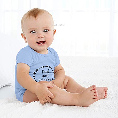 DKISEE Orgulloso Gran Abuela Azul Bebé Mono Mameluco Infantil 9-12 Meses, otyef7lnsd4u