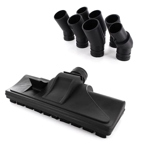 DL-pro Cepillo universal para aspiradora, juego con 7 acoplamientos en diferentes diámetros a partir de Ø29 mm hasta Ø36 mm, boquilla combinada, cepillo para aspiradora de suelo