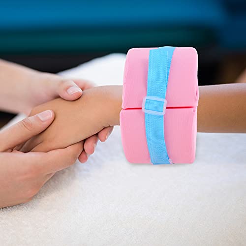 DOITOOL Almohada de elevación de pie azul talón de tobillo elevador cuña apoyo escaras rehabilitación aliviar la presión del pie anillo cojín rosa