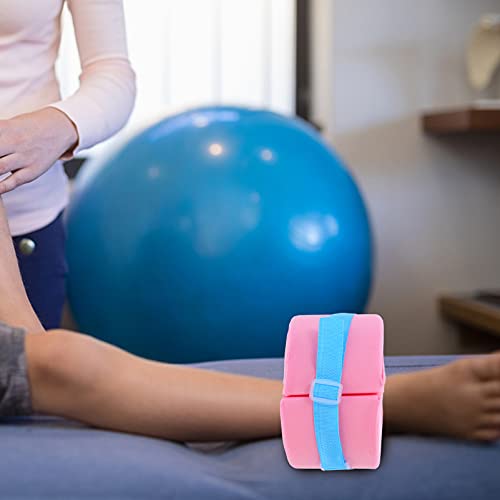 DOITOOL Almohada de elevación de pie azul talón de tobillo elevador cuña apoyo escaras rehabilitación aliviar la presión del pie anillo cojín rosa