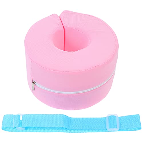DOITOOL Almohada de elevación de pie azul talón de tobillo elevador cuña apoyo escaras rehabilitación aliviar la presión del pie anillo cojín rosa