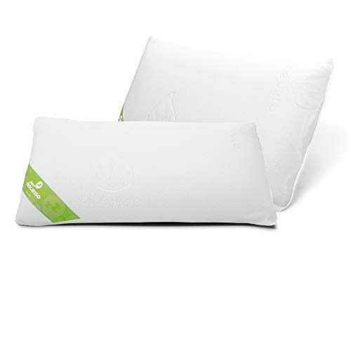 DON DESCANSO Pack 2 Almohadas Viscoelásticas Aloe Vera con Copos 100% Viscoelásticos, 70cm, Firmeza Media, Ergonómicas, Adaptables a Cabeza y Cuello, Transpirables, Tejido Strech. Fabricadas en España