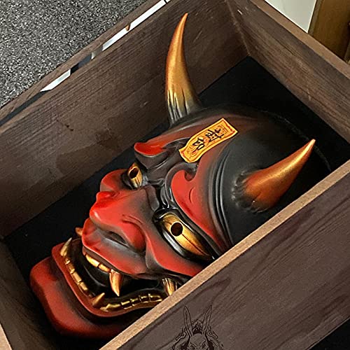 Dreafly Samurai Uncle Oni Máscara de látex Halloween Cosplay Props Horror Theme Decoración Juguetes para Adultos