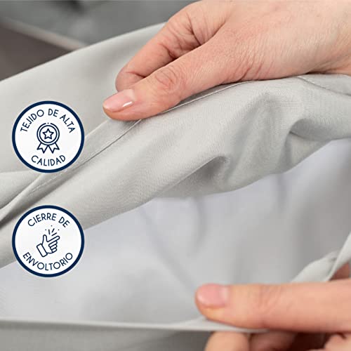 Dreamzie - Set de 2 x Funda de Almohada 40x80 cm, Gris Antracita, Microfibra (100% Poliéster) - Fundas de Almohadas Hipoalergénica - Fundas de Cojines de Calidad con una Suavidad Incomparable