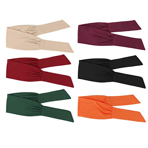 DRESHOW 6 Piezas Diadema Para Mujer Yoga Correr Diademas Deportes Entrenamiento Bandas para el Cabello Lindo Accesorio
