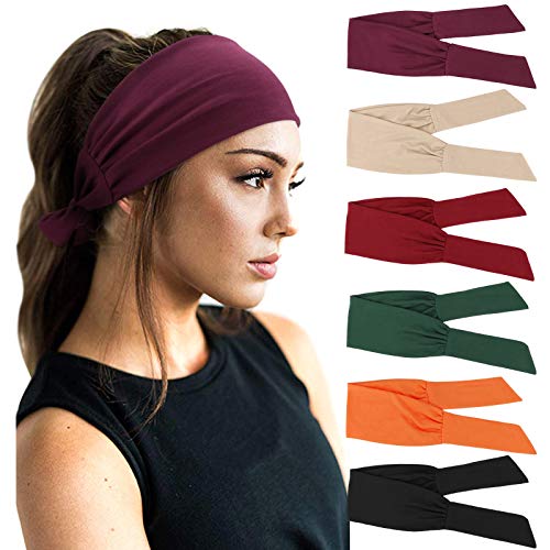 DRESHOW 6 Piezas Diadema Para Mujer Yoga Correr Diademas Deportes Entrenamiento Bandas para el Cabello Lindo Accesorio