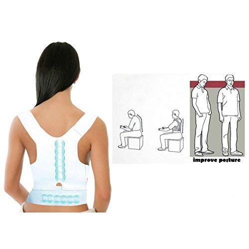 Ducomi TutorStay – Corrector postural con banda magnética para espalda – Soporte corrector de postura y hombros – Correa de apoyo corrector (Woman, Magnetic)