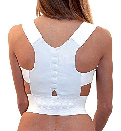 Ducomi TutorStay – Corrector postural con banda magnética para espalda – Soporte corrector de postura y hombros – Correa de apoyo corrector (Woman, Magnetic)
