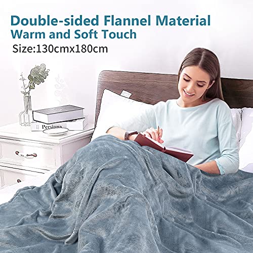Duerer Manta Eléctrica, 130X180 cm Manta Térmica Franela Calentamiento Rápido, con 9 Niveles de Temperatura, con autoapagado y Protección Contra Sobrecalentamiento, Lavable en la lavadora