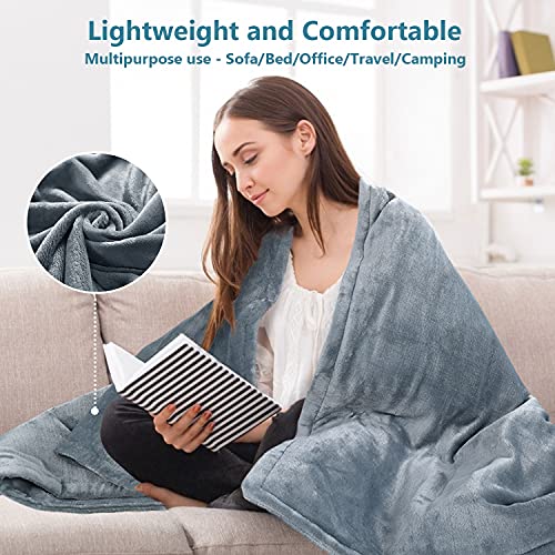 Duerer Manta Eléctrica, 130X180 cm Manta Térmica Franela Calentamiento Rápido, con 9 Niveles de Temperatura, con autoapagado y Protección Contra Sobrecalentamiento, Lavable en la lavadora