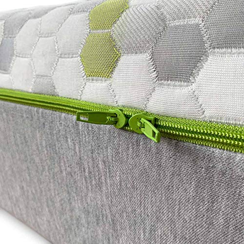 Duérmete Online - Pack Cama Articulada Eléctrica Reforzada Ergolux Bluetooth + Colchón Viscoelástico Fisiocare One Celliant + Barandillas Abatibles 90 x 190