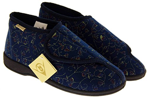 Dunlop Mujer Azul Marino Zapatillas De Toque de Fijación Ortopédica EU 40