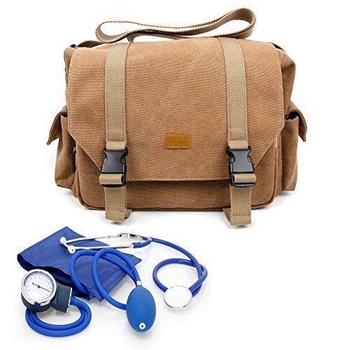 DURAGADGET Bolsa De Lona Beige De Primers Secours Para Enfermeras / Asistencia Médica / Emergencia / Bomberos - Compartimentos Para Su Material Médico