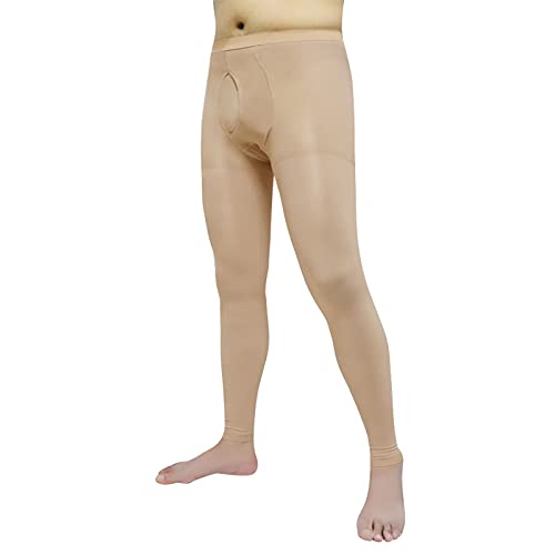 DXDUI Hombres Medias De Venas Varicosas Pantimedias Compresión Medias Elásticas Cómodas Mejoran Circulación Sanguínea para Recuperación Quirúrgica Mediana Edad Y Ancianos,Flesh,XL