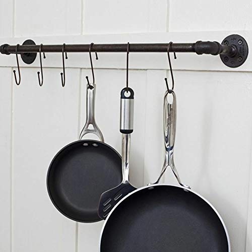 Dylan-EU 20 Piezas S Ganchos Ganchos de Metal Pesado Ganchos Forma de S para Cocina Baño Dormitorio Oficina Plantas Tazas de Café Ropa Toallas - Accesorios de Armario