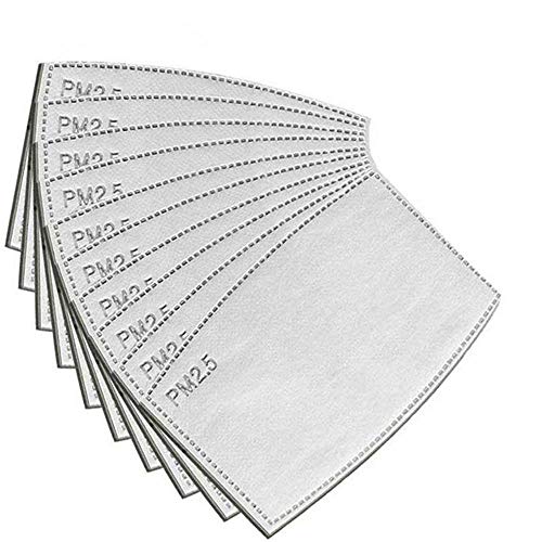 EAGLCT ES-Filters-EG-001 PM2.5 5 Filtro de carbón activado vertido, filtro de respiración intercambiable, 12 cm x 8cm, 50 piezas