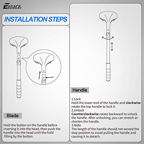 EASACE Rascador trasero telescópico con mango largo Rascador trasero ajustable de 21.5 pulgadas Telescópico para mujeres hombres embarazadas Rascador extensible retráctil con cerdas (Azul)