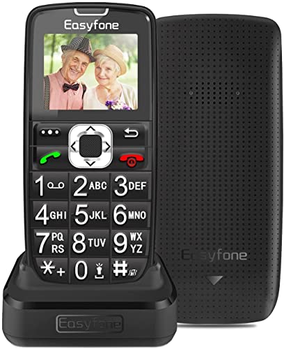 Easyfone Prime-A6 Teléfono Móvil para Mayores con botón SOS y Base cargadora