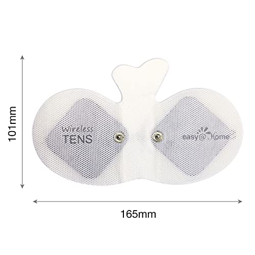 Easy@Home Almohadillad de Electrodo de Carbono Auto Adhesivas para Equipo TENS Inalámbrico 4 Paquetes de Almohadillas Reutilizables 6,5" x 3" No Irritante Diseño