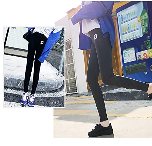 EIIUHIAHS Fleece Lined Warm Leggings,Thick Velvet Tights Thermal Pants,Winter Sherpa Fleece Lined Leggings For Women (Black,L)