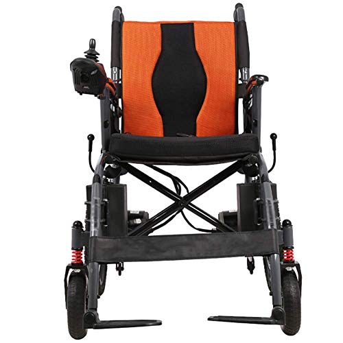 Electric Powered Folding Lightweight Ultra Portable Folding Power Wheelchair Weights Only 38 Kg Seat Width 45Cm/18 12Ah Lithium Battery Mobility Chair Motorized Wheelch