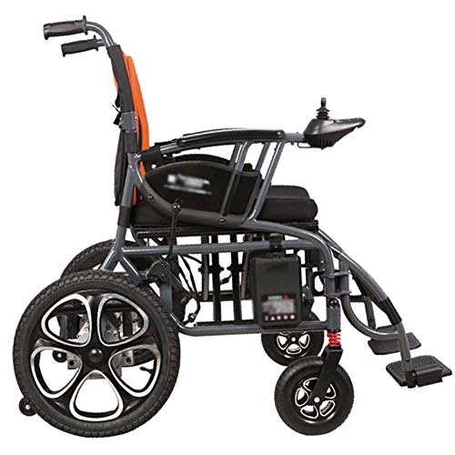 Electric Powered Folding Lightweight Ultra Portable Folding Power Wheelchair Weights Only 38 Kg Seat Width 45Cm/18 12Ah Lithium Battery Mobility Chair Motorized Wheelch