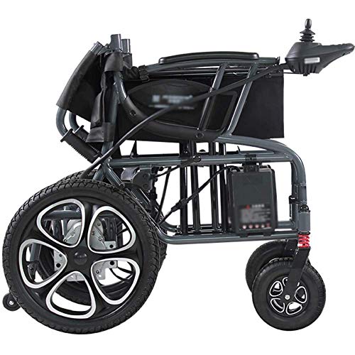 Electric Powered Folding Lightweight Ultra Portable Folding Power Wheelchair Weights Only 38 Kg Seat Width 45Cm/18 12Ah Lithium Battery Mobility Chair Motorized Wheelch