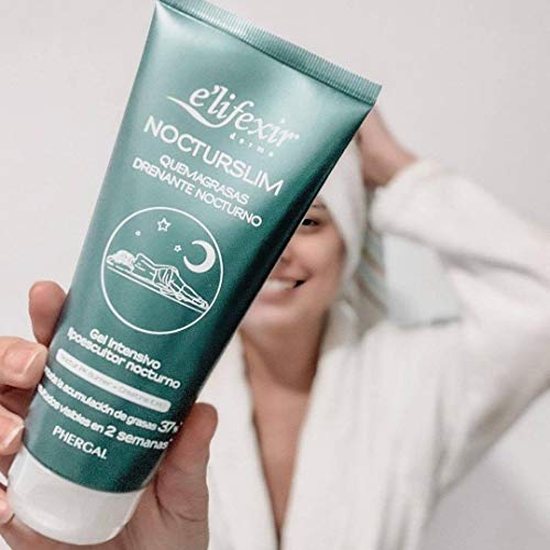 elifexir Nocturslim – Crema Quemagrasas Intensiva | Gel Reductor Lipoescultor Noche | Drenante, Anticelulítico y Reafirmante Potente | Frescor y Rápida Absorción. 200 ml