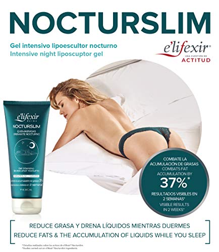 elifexir Nocturslim – Crema Quemagrasas Intensiva | Gel Reductor Lipoescultor Noche | Drenante, Anticelulítico y Reafirmante Potente | Frescor y Rápida Absorción. 200 ml
