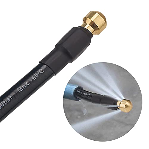Emoobin Mangueras para Limpiadoras a Presión 15M / 50pies, 2300 PSI / 160 Bar, Kit de Manguera de Limpieza de tuberías y Drenaje con Adaptador para la Serie K de Karcher (15)