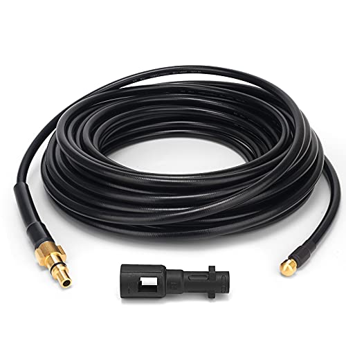 Emoobin Mangueras para Limpiadoras a Presión 15M / 50pies, 2300 PSI / 160 Bar, Kit de Manguera de Limpieza de tuberías y Drenaje con Adaptador para la Serie K de Karcher (15)