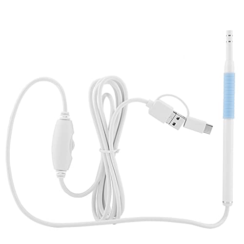 Emoshayoga Diseño ergonómico Cámara de inspección de endoscopios Dispositivo Profesional de Alta resolución con luz LED para Oficina(Blue)