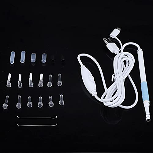 Emoshayoga Diseño ergonómico Cámara de inspección de endoscopios Dispositivo Profesional de Alta resolución con luz LED para Oficina(Blue)