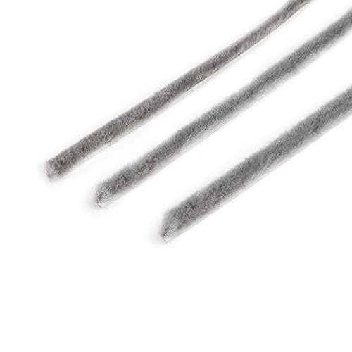 EMUCA Burlete Adhesivo con Cepillo de Altura 9mm, guardapolvo Adhesivo para Puertas y Ventanas, Rollo de 10m, Gris