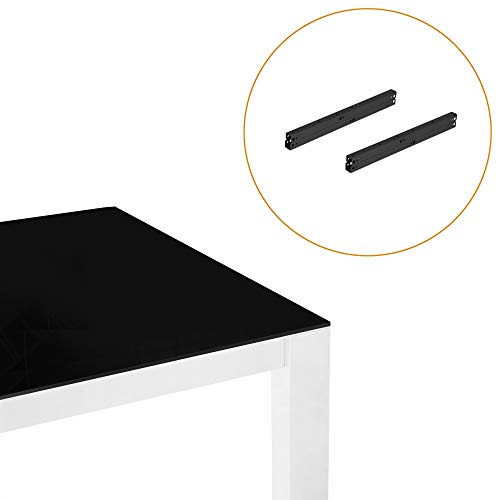Emuca - Juego de 2 mecanismos elevables para mesas de centro, Bisagra de Mesa elevadora, Pintado negro, Acero