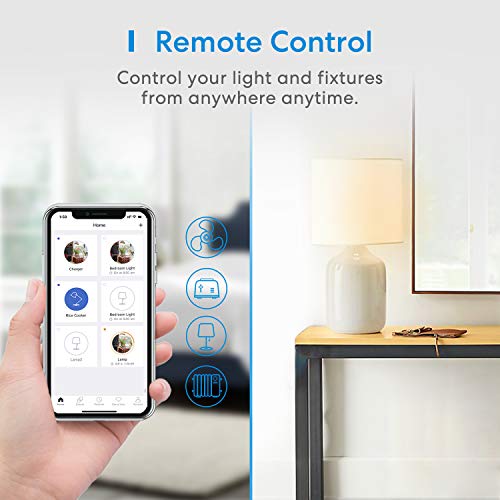 Enchufe Inteligente, Mide el Consumo 16A 3680W Wi-Fi Smart Plug, con Control Remoto Meross App. Compatible con Alexa, Google Assistant y SmartThings. MSS310