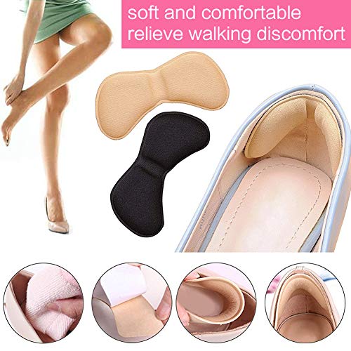 EQLEF Talón de Las Plantillas del Zapato Evitar Rozaduras talón de los Zapatos de tacón engomadas de Ajustes de la Longitud del Zapato del tacón Zapatos de Ratones (8 Pares)