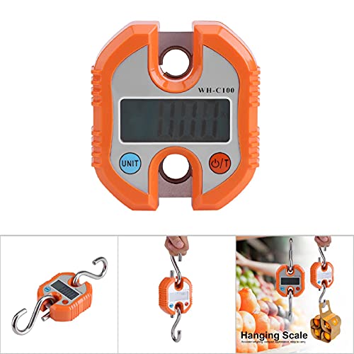 Escala colgante de 150 kg / 50g, báscula colgante de gancho electrónico digital LCD de mini grúa portátil, báscula de pesaje de bucle