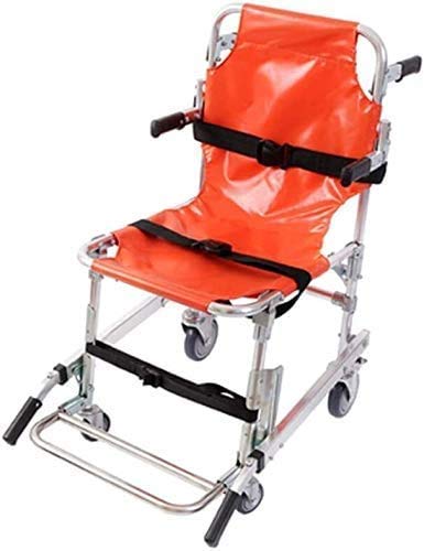 Escalera de evacuación Silla para Subir y Bajar escaleras Camilla Silla Camilla Plegable Camilla de Escalera Aleación de Aluminio Silla elevadora médica Emergencia 4 Ruedas Ambulan