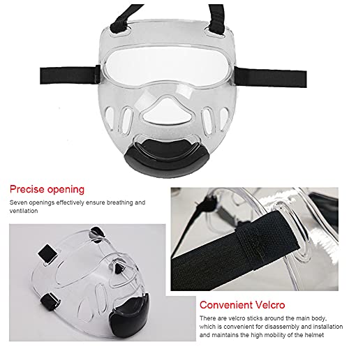 Escudo De Protección Facial Seguridad Universal Protector De Cara Transparente De Plástico De Plástico con Máscara De Protección De Cara para Niños De Manera Protectora Protectora para El Boxeo De