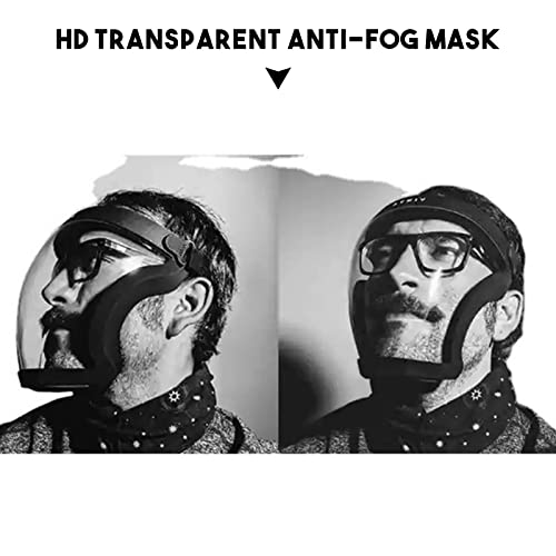 Escudos Protectores De Cara Completa, Protector Facial Biónico Transparente HD, Correa Ajustable, Máscara Facial Antivaho A Prueba De Polvo para Mujeres Y Hombres