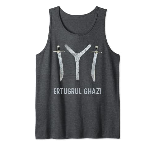 Espadas de la tribu Kayi que marcan el símbolo IYI Ertugrul Camiseta sin Mangas