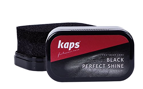 Esponja Abrillantadora de Calzado para Un Brillo Instantáneo, para Zapatos, Botas y Bolsos de Cuero, Shine de Kaps, (Negro)