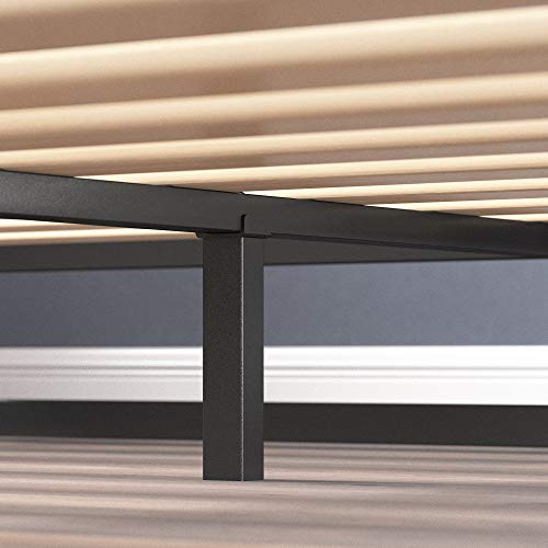 Estructura de cama metálica ZINUS Joseph 15 cm | Base para colchón | Somier de láminas de madera | Almacenamiento debajo de la cama | 150 x 200 cm | Negro