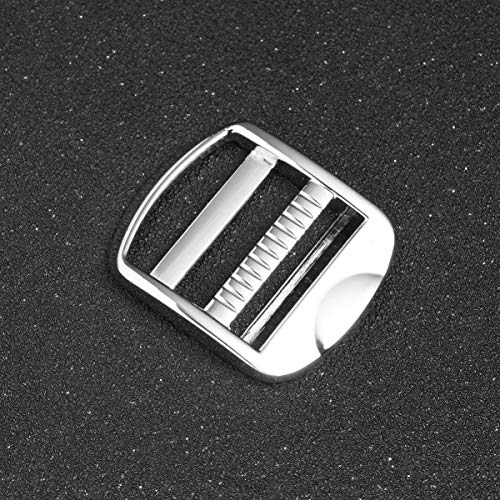 EXCEART 10 Piezas Hebillas Deslizantes de Cierre de Escalera Hebillas de Hebilla de Metal Correas Ajustables Hebillas de Liberación para Mochila Bolso de Hombro Maleta Plata 24Mm